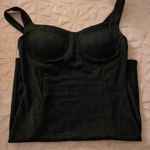 Black glitter cocktail dress